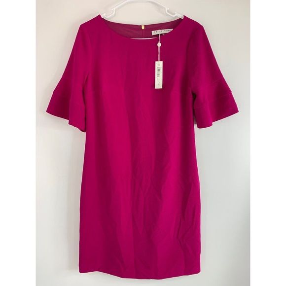 Trina Turk Dresses & Skirts - Womens Trina Turk Size 4 Soujurn Fuscia Dress Sheath NWT Lined Bell Sleeve 6115